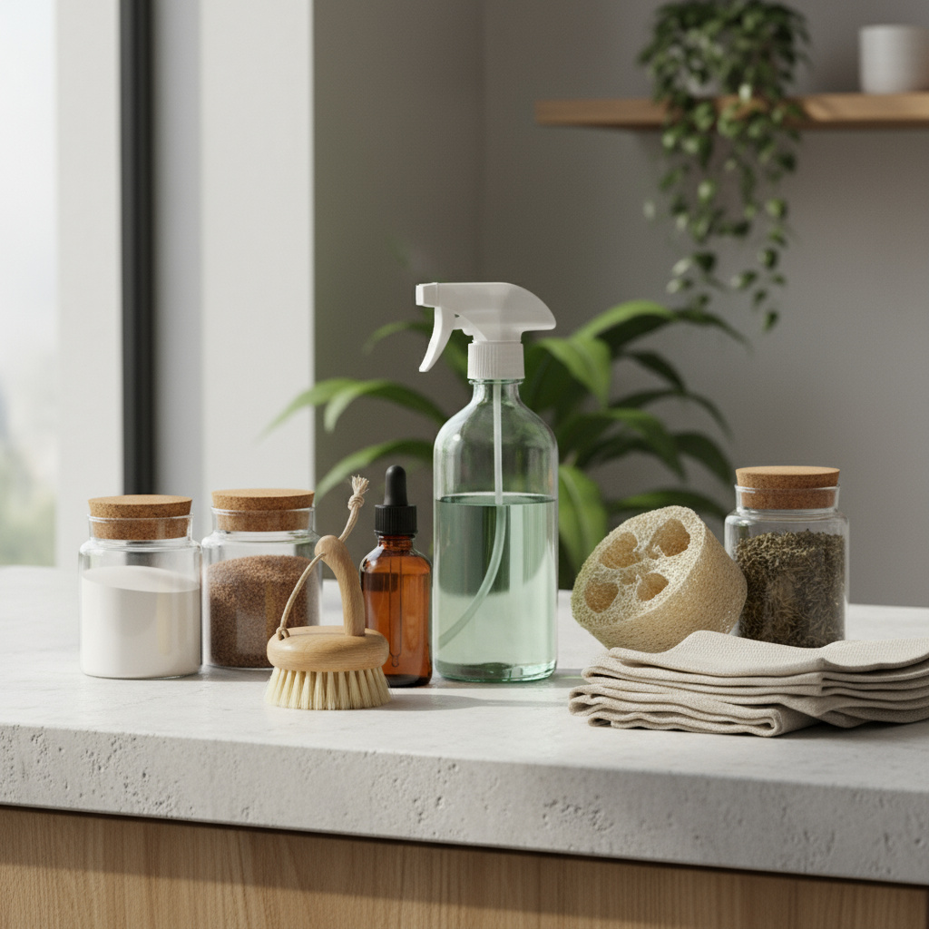 Milieuvriendelijke schoonmaakproducten en herbruikbare tools